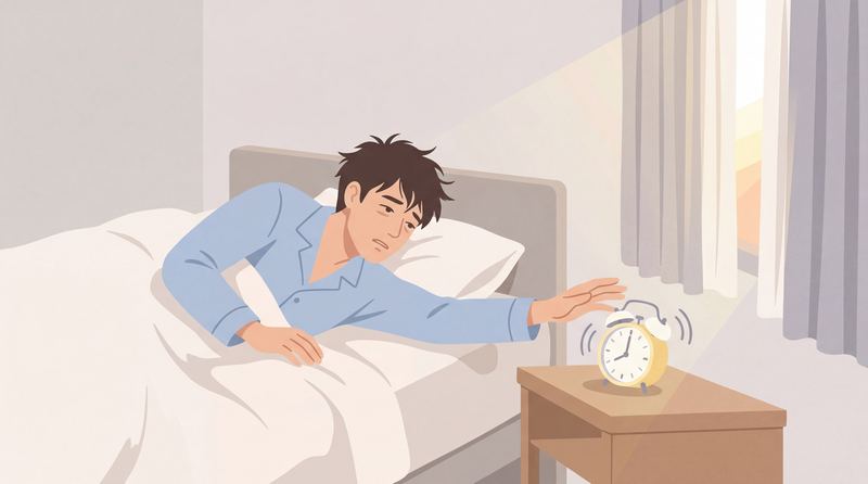 朝起きられない男性