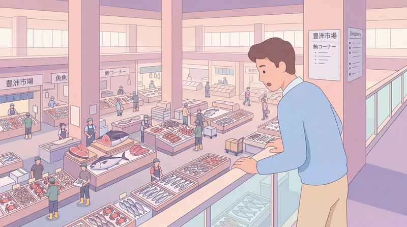 豊洲市場のイラスト