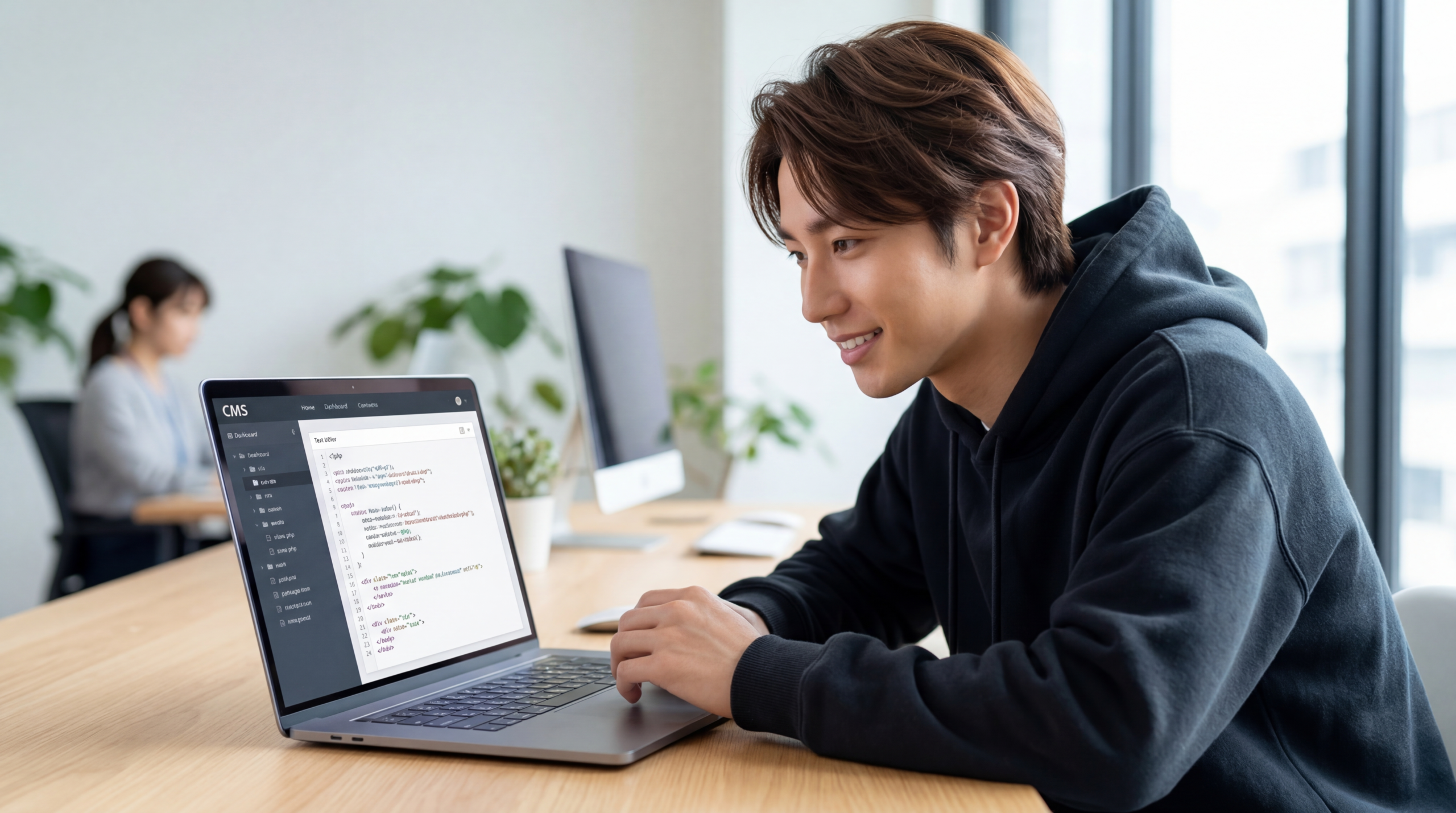 EmDashのCMS管理画面を確認するあおい